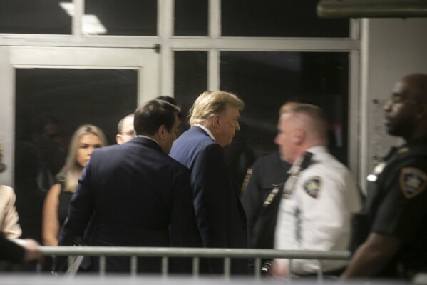 Republican presidential candidate, former U.S. President Donald Trump attends trial at Manhattan Criminal Court on Monday, April 15, 2024 in New York City. (Photo by Michael Nagle/Pool)